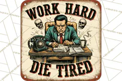 Dark Humor Vintage Metal Signs Clipart Product Image 4
