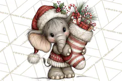 Jungle Christmas Clipart, Christmas Jungle Animals PNG Product Image 4