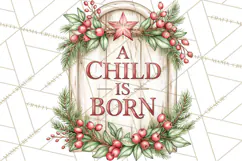 Religious Christmas Sign Clipart PNG | Nativity Designs Product Image 4