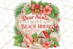 Tropical Christmas Beach Signs PNG, Christmas Quotes, Beach Product Image 4