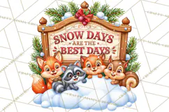 Let It Snow Christmas Winter Clipart PNG Product Image 4