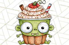 Zombie Hollow Cute Zombie Halloween Clipart PNG Product Image 4