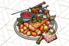 Christmas Fishing Clipart PNG Product Image 4