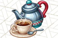 Retro Diner Clipart PNG 1950s Vintage Food Jukebox Product Image 4
