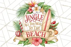 Tropical Christmas Beach Signs PNG, Christmas Quotes, Beach Product Image 5