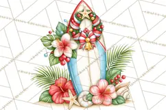 Tropical Christmas Beach Clipart PNG, Christmas Beach Decor Product Image 5