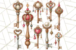Enchanted Witch Market PNG Watercolor Clipart Product Image 4