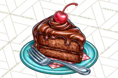 Retro Diner Clipart PNG 1950s Vintage Food Jukebox Product Image 5