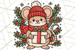 Cozy Christmas Clipart PNG, Cute Holiday Christmas Designs Product Image 5