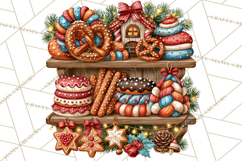 Christmas Pretzel Bakery Clipart PNG Food Elements Product Image 5