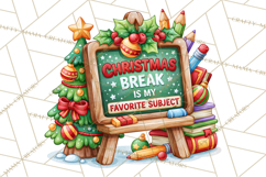 Christmas Teacher Chalkboard Quote PNG Product Image 2