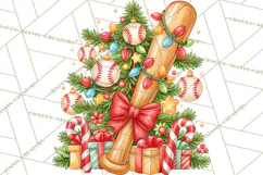 Christmas Baseball Clipart PNG Product Image 5