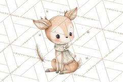Whimsical Watercolor Woodland Animal Clipart PNG Product Image 4