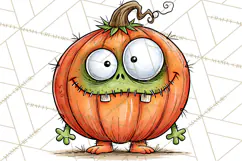 Zombie Hollow Cute Zombie Halloween Clipart PNG Product Image 5