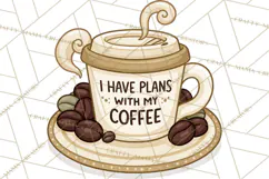 Sarcastic Coffee Clipart, Funny Coffee PNG Product Image 5