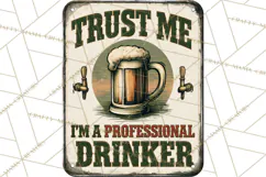 Vintage Man Cave Funny Clipart, Beer Png, Hunting, Bar Sign Product Image 2