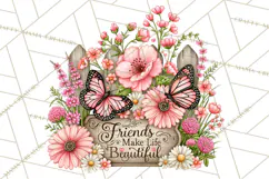 Friendship Butterfly Clipart PNG | Inspirational Quotes Product Image 2