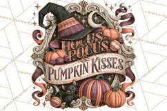 Retro Halloween Sign Clipart PNG Product Image 2