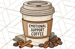 Sarcastic Coffee Clipart, Funny Coffee PNG Product Image 2