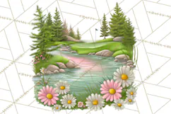 Whimsical Country Club Golf Clipart Argyle PNG Product Image 5