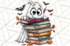 Schoolhouse Spirits, Halloween School Clipart PNG Product Image 5