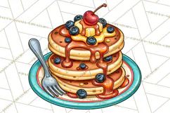 Retro Diner Clipart PNG 1950s Vintage Food Jukebox Product Image 5
