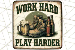 Vintage Man Cave Funny Clipart, Beer Png, Hunting, Bar Sign Product Image 3