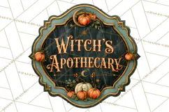 Vintage Halloween Signs PNG, Vintage Halloween Magic Clipart Product Image 3