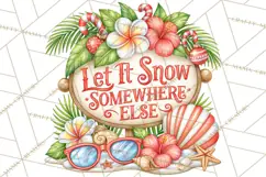 Tropical Christmas Beach Signs PNG, Christmas Quotes, Beach Product Image 3