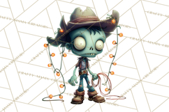 Cute Halloween Zombie Clipart PNG Product Image 3