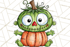 Zombie Hollow Cute Zombie Halloween Clipart PNG Product Image 4