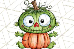 Zombie Hollow Cute Zombie Halloween Clipart PNG Product Image 4