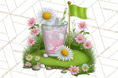 Whimsical Country Club Golf Clipart Argyle PNG Product Image 3