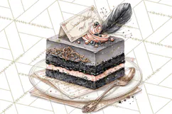 Haunted Patisserie PNG Clipart, Elegant Halloween Desserts Product Image 3