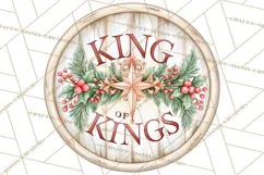 Religious Christmas Nativity Round Sign Clipart PNG Product Image 4