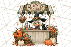 Vintage Halloween Scenes PNG, Halloween Magic Clipart Product Image 4