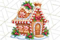 Candy Cane Lane Vintage Christmas Accents Clipart Product Image 3