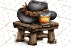 Old Saloon Western Alcohol Clipart PNG Product Image 3
