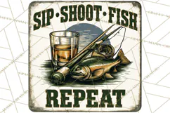 Vintage Man Cave Funny Clipart, Beer Png, Hunting, Bar Sign Product Image 5