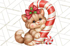 Candy Cane Lane Vintage Christmas Characters Clipart Product Image 2