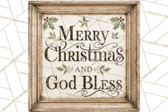 Christian Farmhouse Christmas Signs PNG Product Image 5