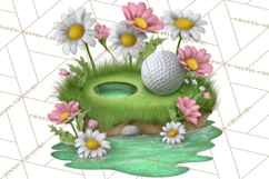 Whimsical Country Club Golf Clipart Argyle PNG Product Image 4