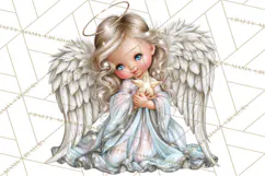 Christian Christmas Angel Clipart PNG Product Image 5