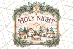 Religious Christmas Sign Clipart PNG | Nativity Designs Product Image 5
