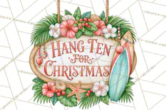 Tropical Christmas Beach Signs PNG, Christmas Quotes, Beach Product Image 5
