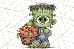 Halloween Farmhouse Monsters Clipart, Cute Halloween Farm Product Image 5