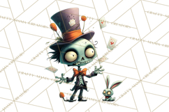 Cute Halloween Zombie Clipart PNG Product Image 4