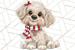 Peppermint Pals Christmas Animal Clipart PNG, Cute Candy Product Image 5