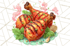Girls Baryard Barbecue Girly Grilling BBQ Clipart Product Image 4