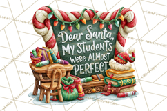 Christmas Teacher Chalkboard Quote PNG Product Image 5